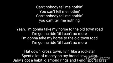 old town road remix lyrics